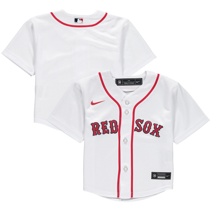 2020 MLB Infant Boston Red Sox Nike White Home 2020 Replica Team Jersey 1->youth mlb jersey->Youth Jersey